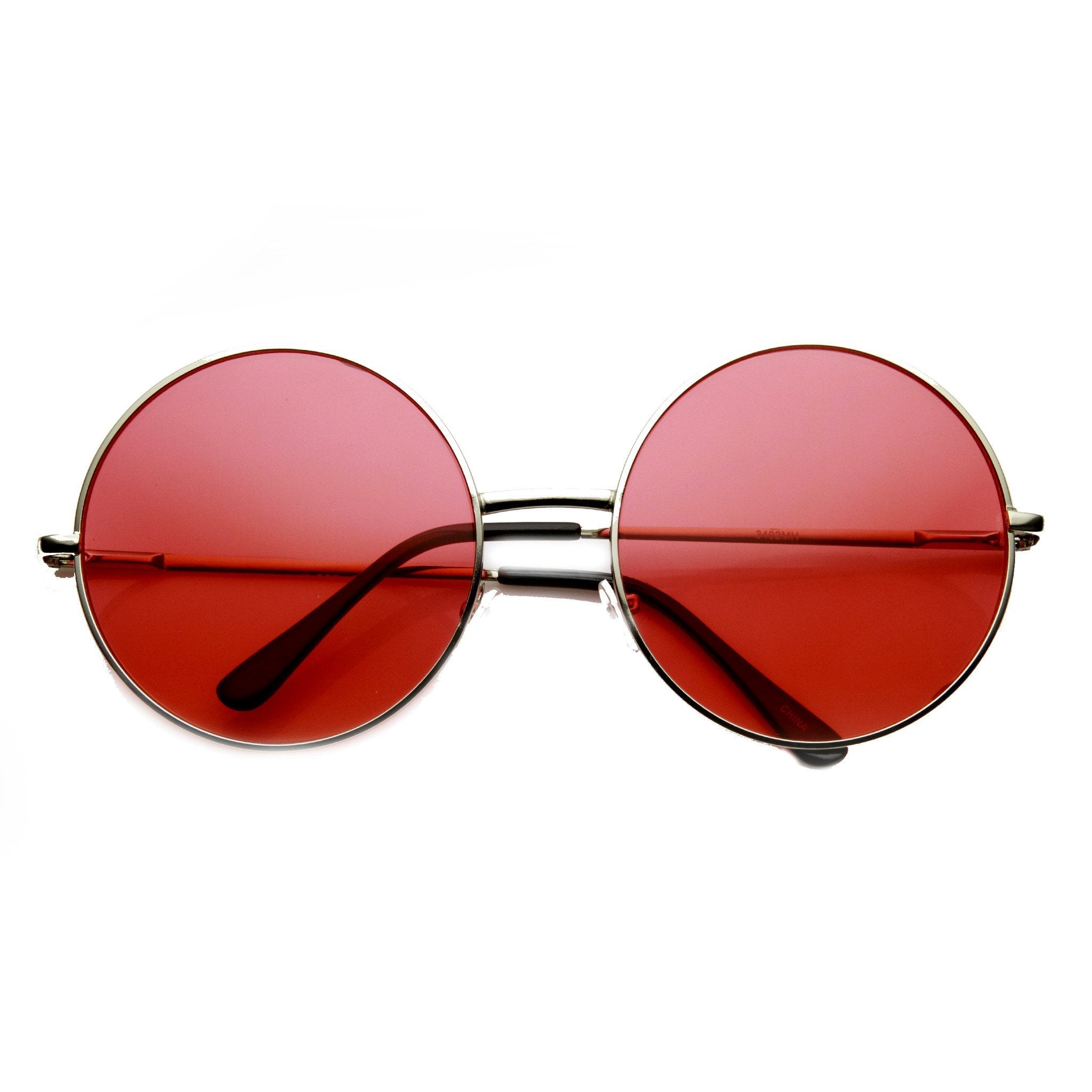 Festival Hippie Oversize Round Colorful Sunglasses