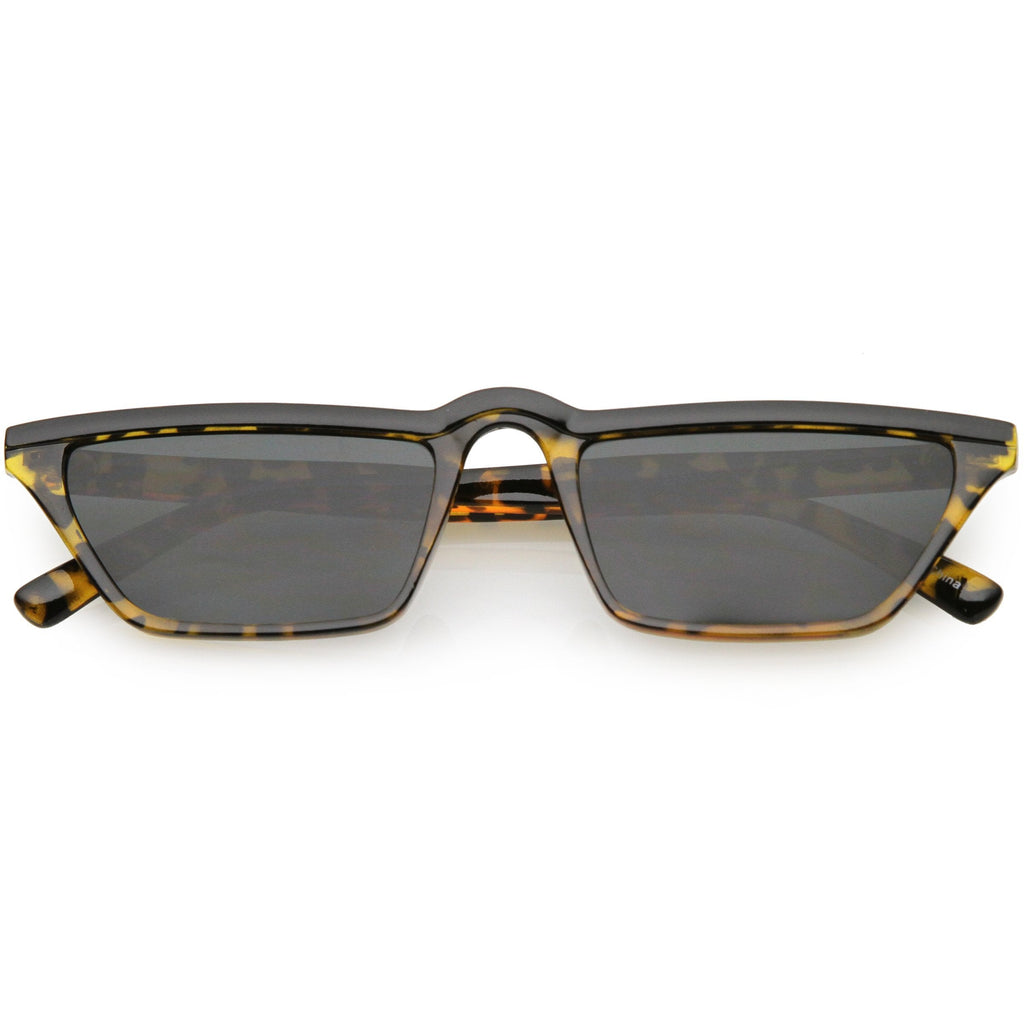 Low Temple Color Top Cat Eye Sunglasses