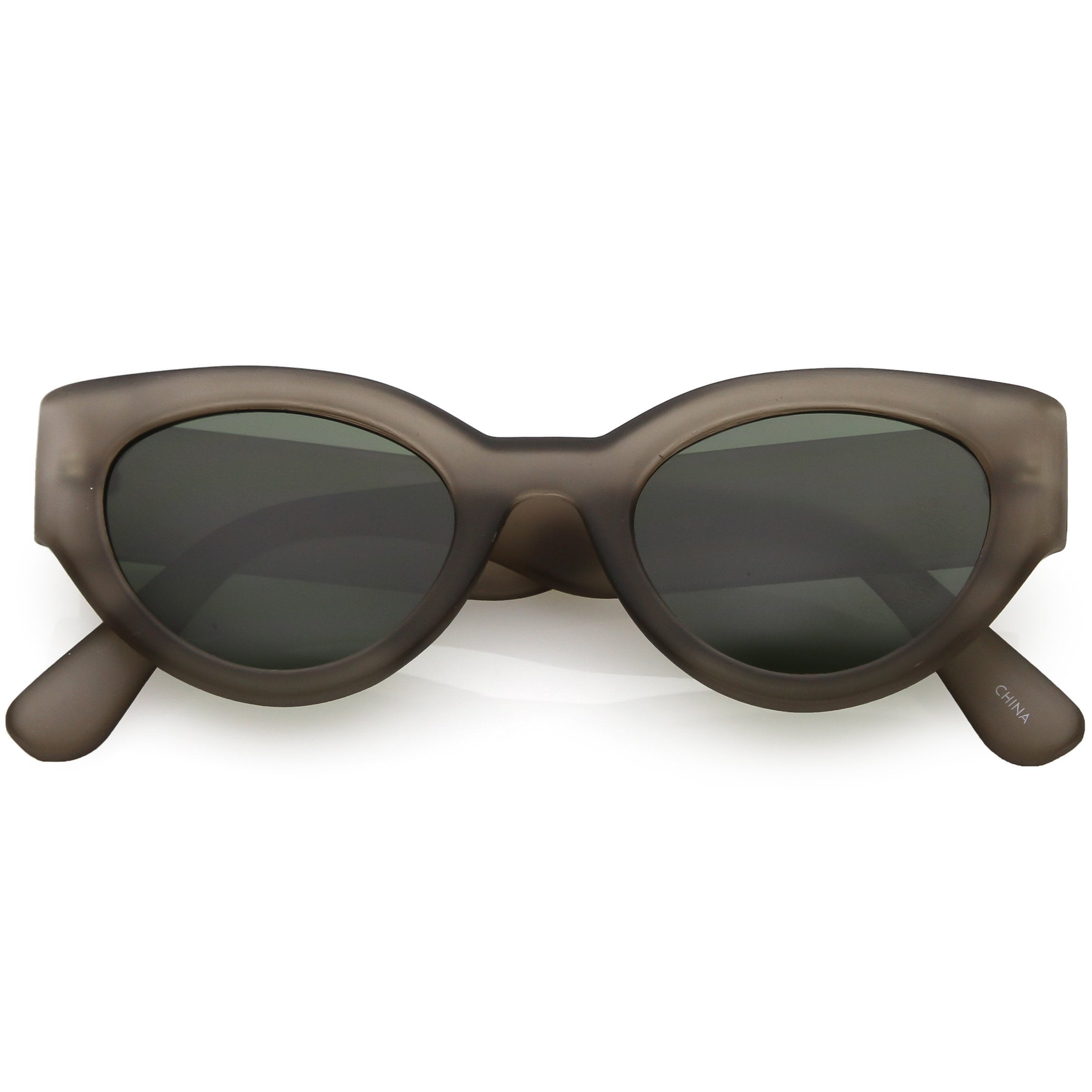 Bold Wide Frame Oval Sunglasses